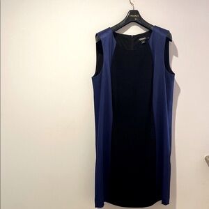 DKNY Elegant Blue /Black Sleeveless Dress